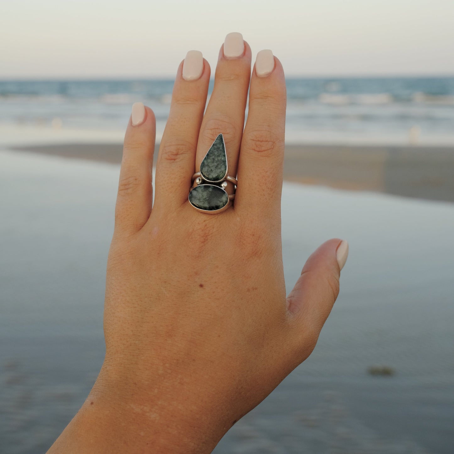 Biarritz Jade Sterling Silver Ring