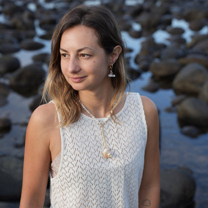 Marbella Pearl and Seashell Necklace