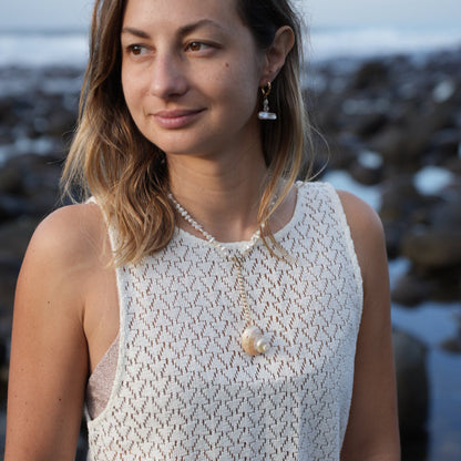 Marbella Pearl and Seashell Necklace