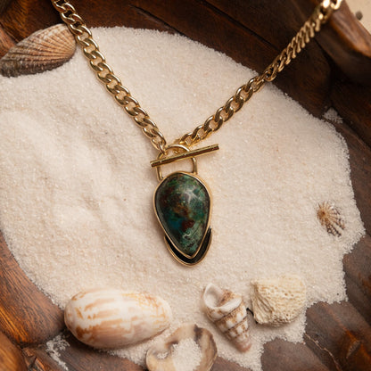 Samara Necklace with Chrysocola Stone