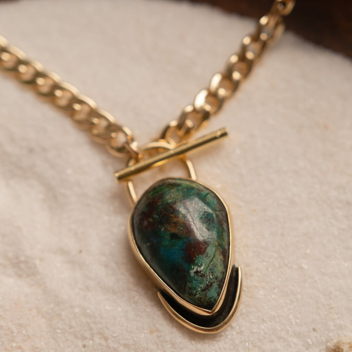 Samara Necklace with Chrysocola Stone